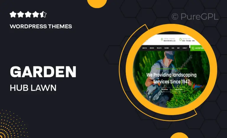garden hub lawn landscaping wordpress theme