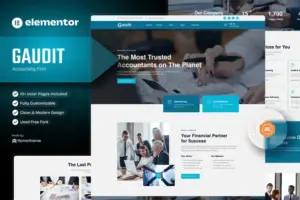 Gaudit – Accounting Firm Elementor Template Kit