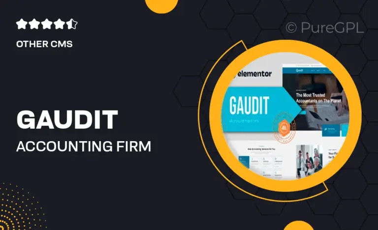 gaudit accounting firm elementor template kit