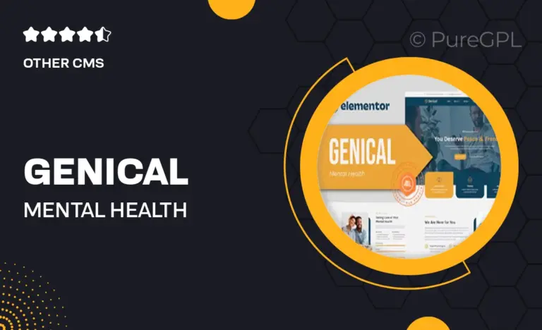 genical mental health therapy elementor template kit