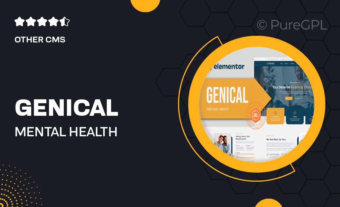 Genical – Mental Health & Therapy Elementor Template Kit