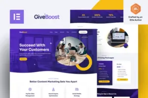 GiveBoost – Digital Marketing Agency Elementor Template Kit