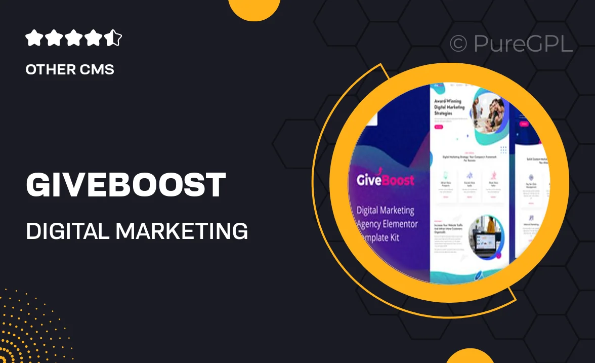GiveBoost – Digital Marketing Agency Elementor Template Kit