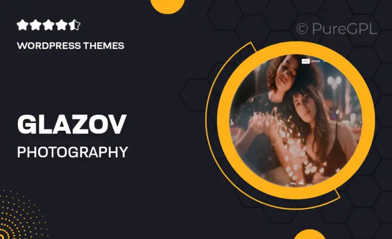 glazov photography wordpress theme