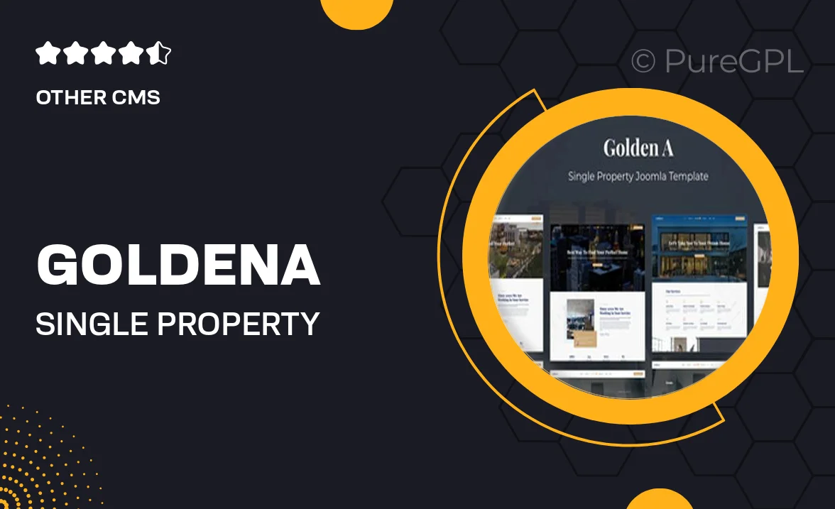 GoldenA – Single Property Joomla Template