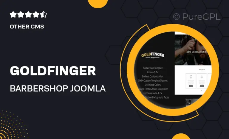 goldfinger barbershop joomla template