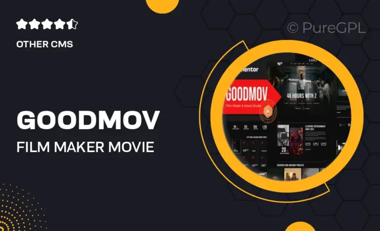 goodmov film maker movie studio elementor template kit