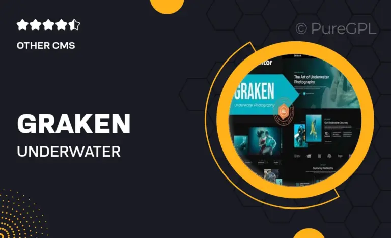 graken underwater photography elementor template kit