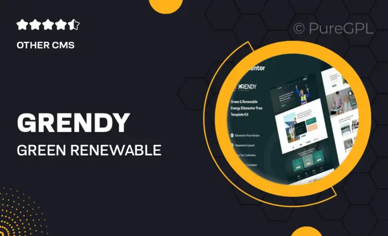 grendy green renewable energy solutions elementor template kit