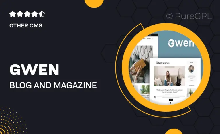 gwen blog and magazine joomla theme