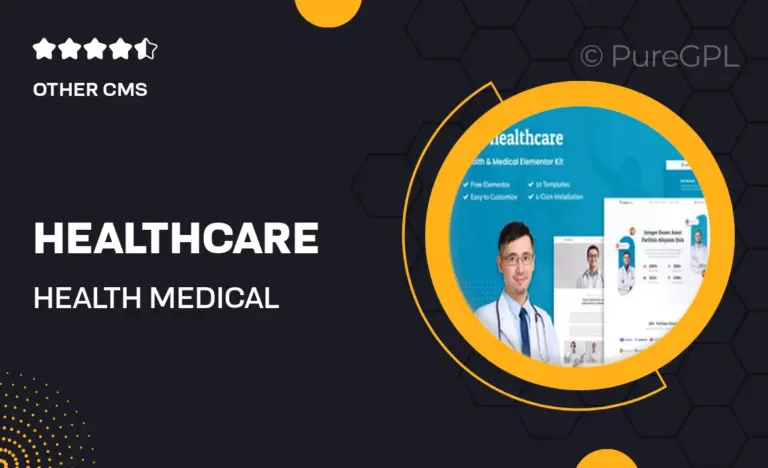 healthcare health medical elementor template kit