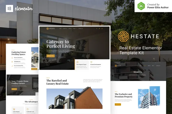hestate real estate elementor template kit 1