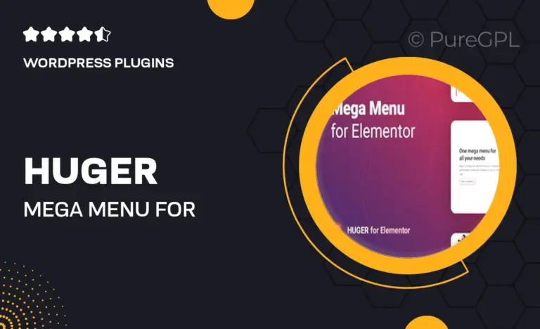 huger mega menu for elementor