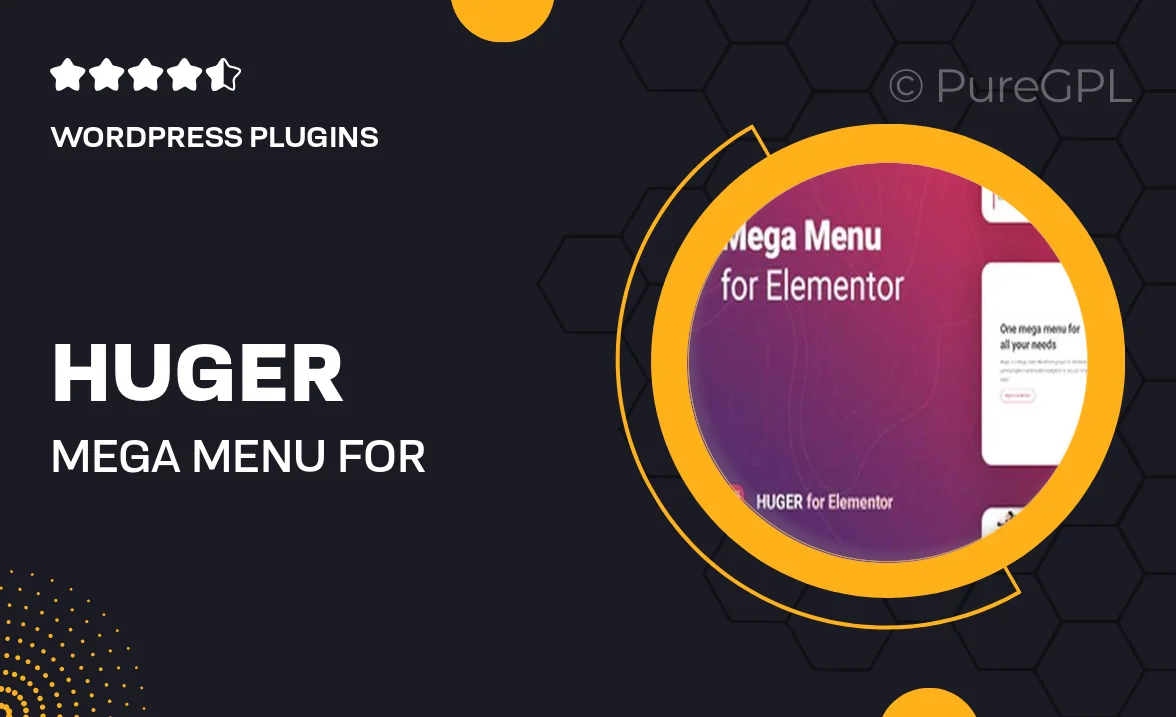 Huger – Mega Menu for Elementor