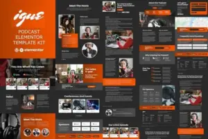 iGUE – Podcaster Elementor Template Kit
