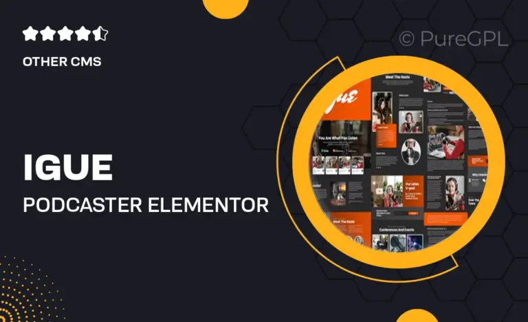 igue podcaster elementor template kit