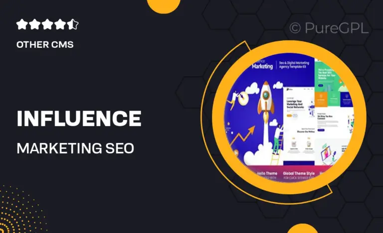 influence marketing seo digital agency elementor template kit