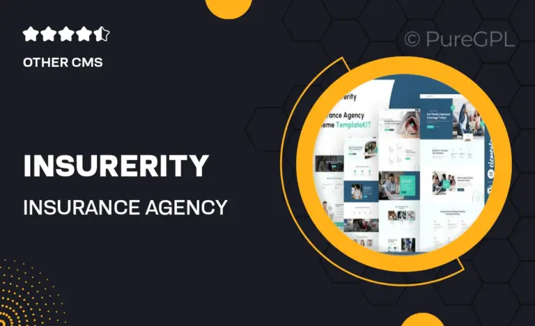 insurerity insurance agency elementor template kit