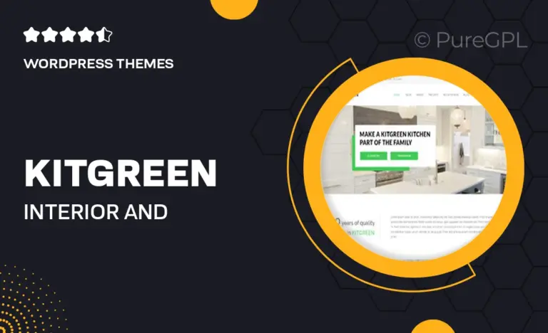 kitgreen interior and kitchen design wordpress theme