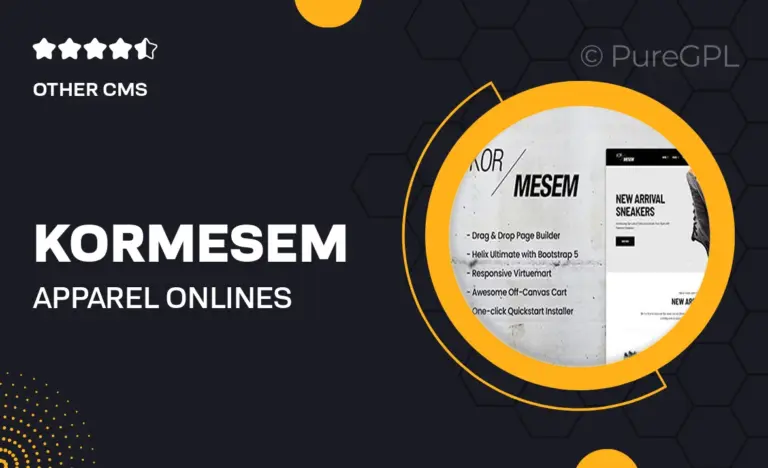 kormesem apparel onlines store virtuemart joomla template