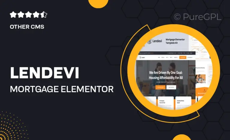 lendevi mortgage elementor template kit