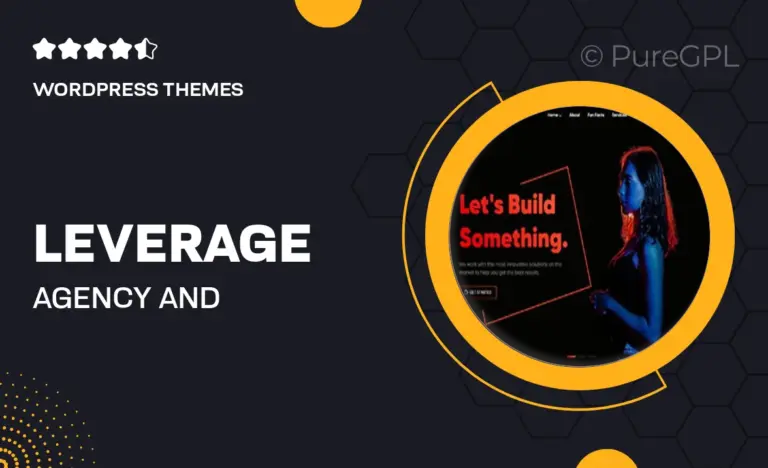 leverage agency and portfolio wordpress theme
