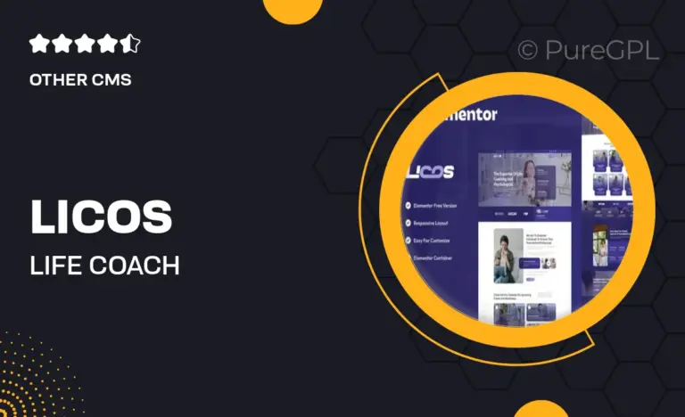licos life coach psychologist services elementor template kit