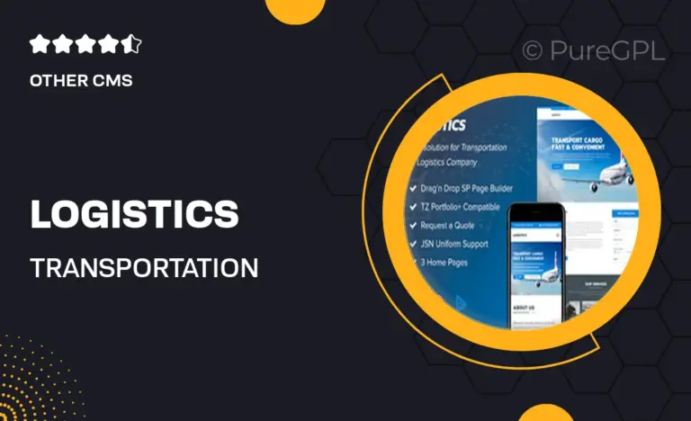 logistics transportation joomla template
