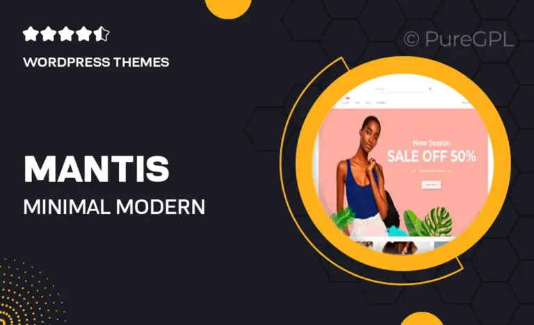 mantis minimal modern woocommerce theme