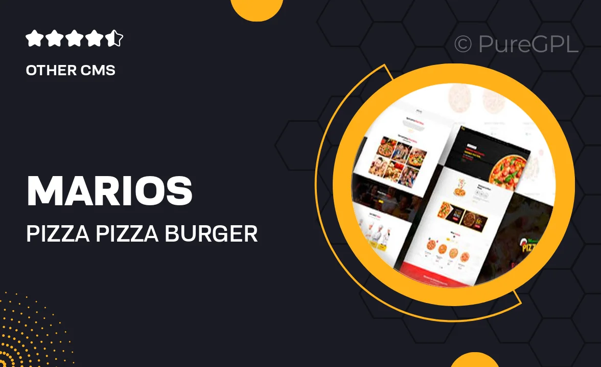Marios Pizza | Pizza, Burger Restaurant Shopify