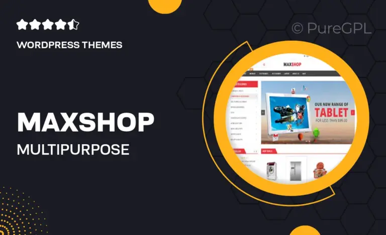 maxshop multi purpose responsive woocommerce theme
