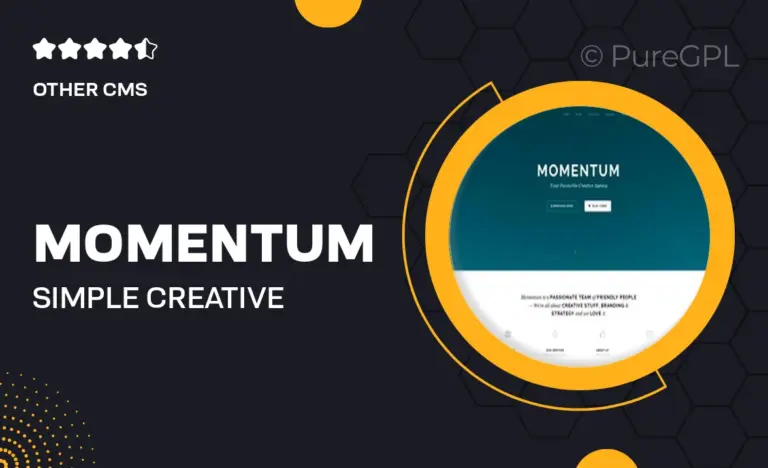 momentum simple creative onepage joomla template