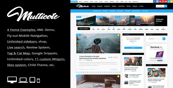 multicote magazine and woocommerce wordpress theme 1