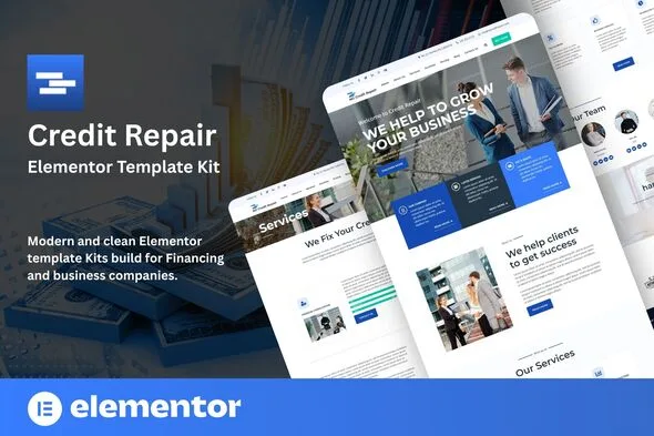nd credit repair finance company elementor template kit 1