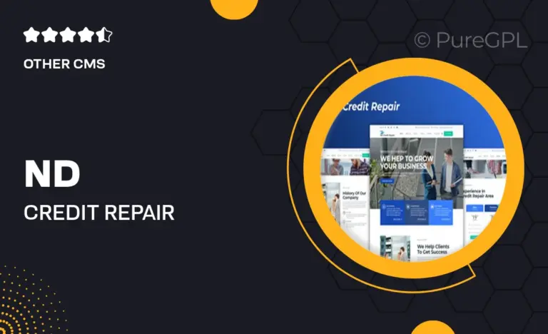 nd credit repair finance company elementor template kit