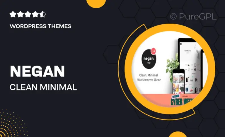 negan clean minimal woocommerce theme