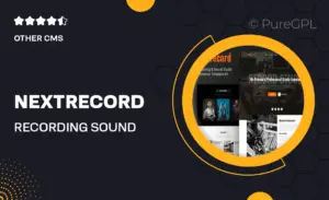 Nextrecord – Recording & Sound Studio Elementor Template Kit