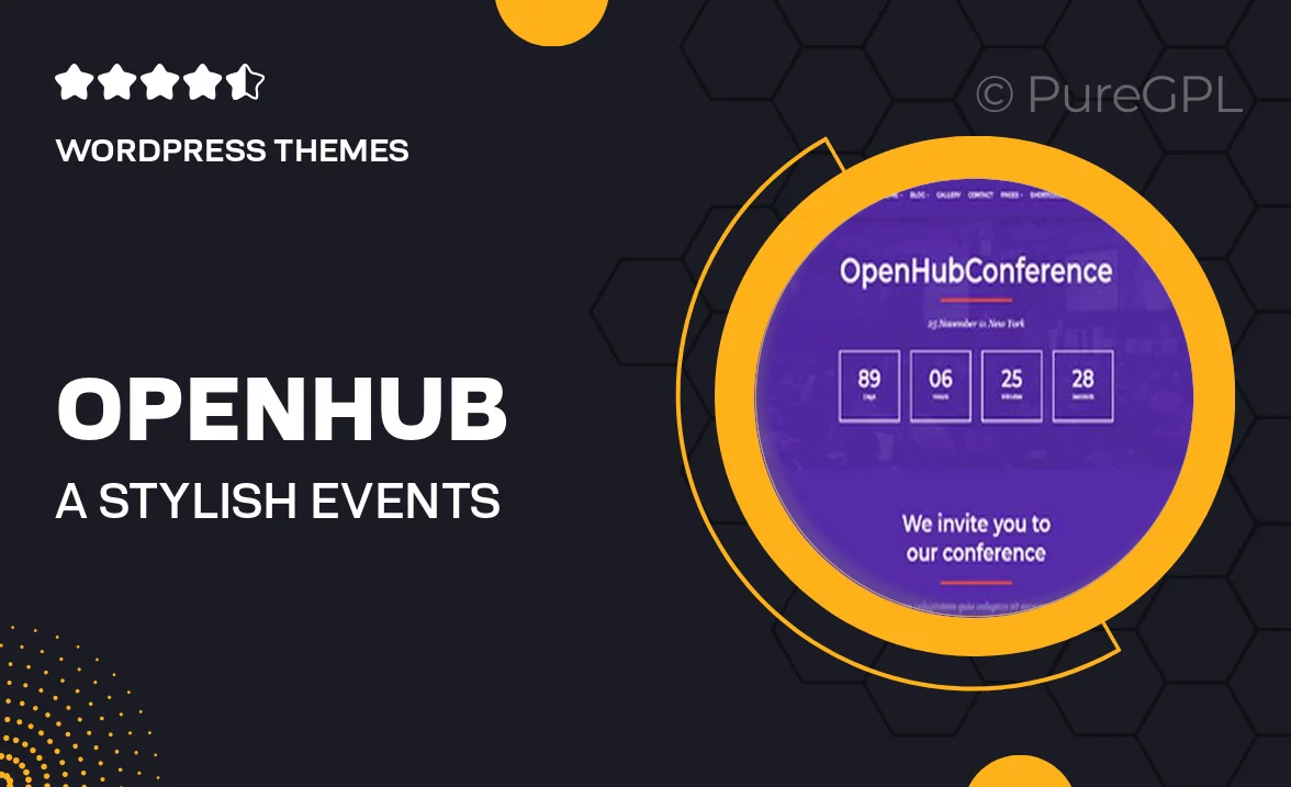 OpenHub – A Stylish Events & Conference Theme