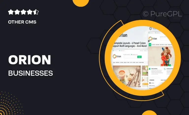 orion businesses e commerce joomla template
