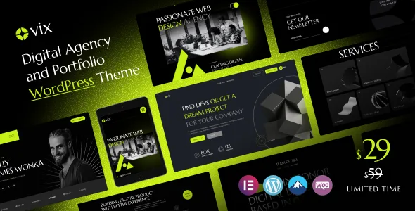 ovix digital agency creative portfolio wordpress theme 1