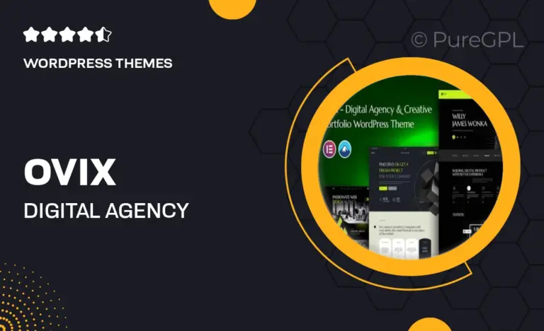 ovix digital agency creative portfolio wordpress theme