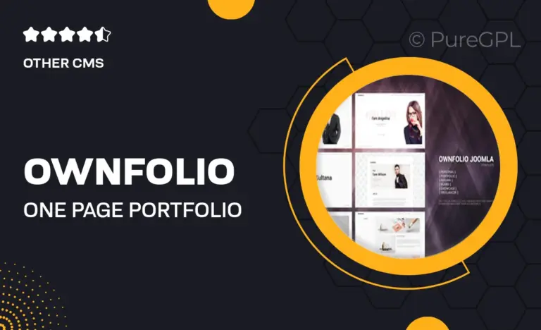 ownfolio one page portfolio joomla template