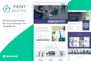 Paint Splatter – Painting & Renovation Services Elementor Pro Template Kit