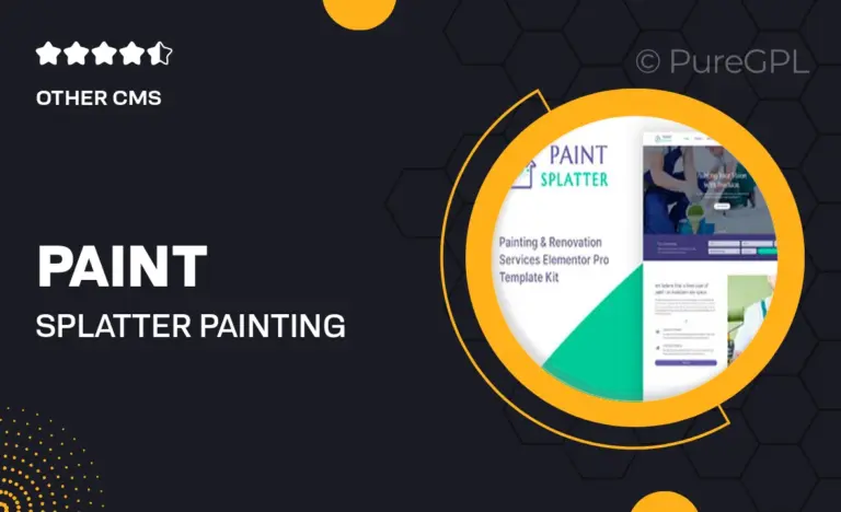 paint splatter painting renovation services elementor pro template kit