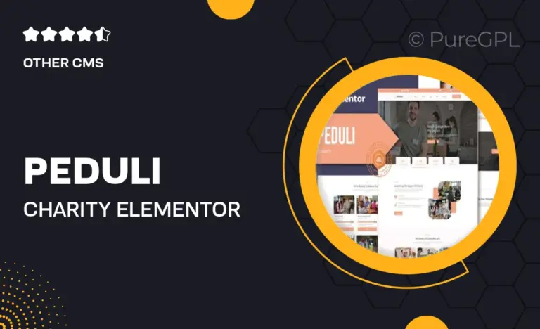 peduli charity elementor template kit
