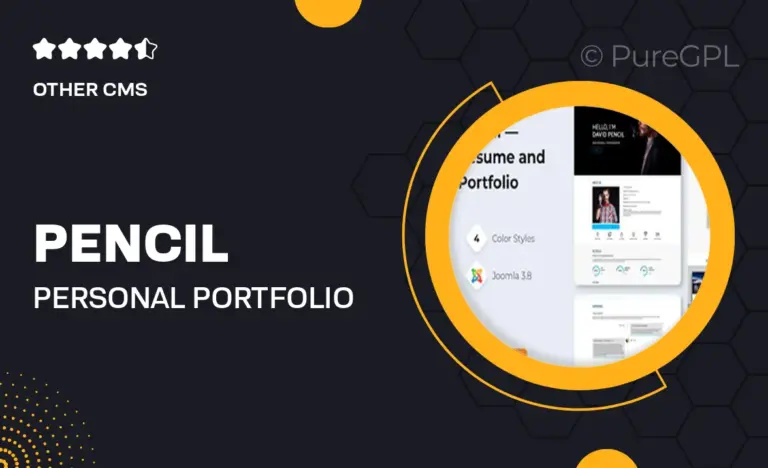 pencil personal portfolio joomla template