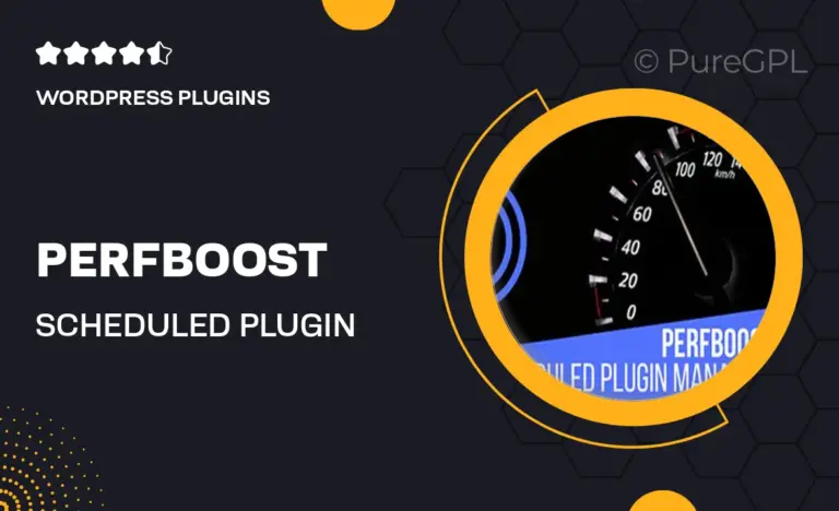 perfboost scheduled plugin manager boost wordpress performance