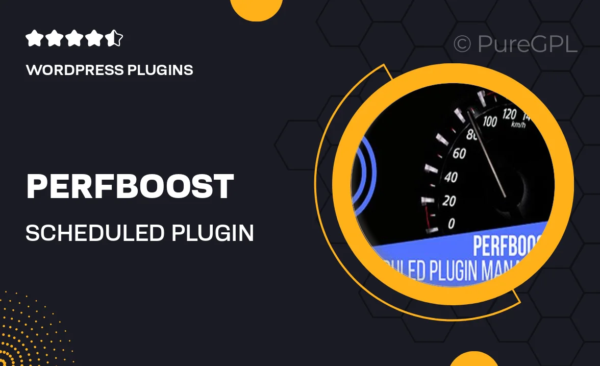 PerfBoost Scheduled Plugin Manager – Boost WordPress Performance