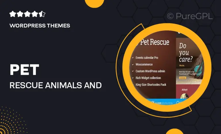 pet rescue animals and shelter charity wp theme