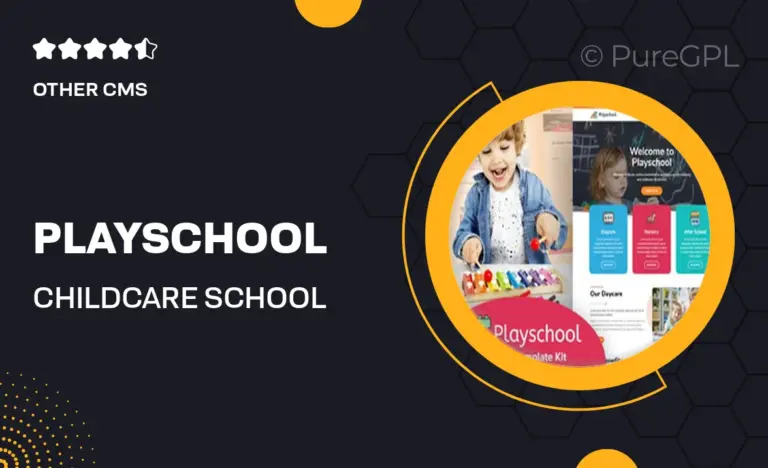 playschool childcare school elementor template kit